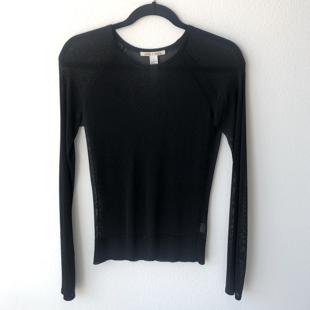 Sheer long sleeve blouse